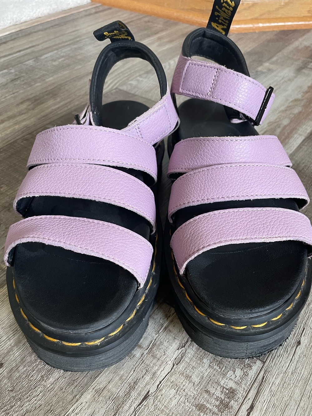 Dr. Martens Blaire Vegan Leather Sandals Purple Size 8 Women's